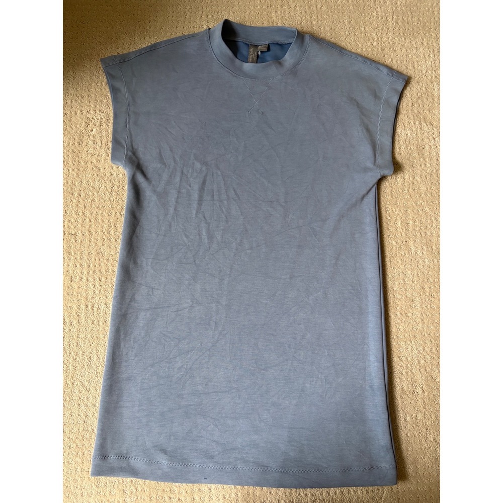 Sweaty Betty Mini Dress Size 4 Blue Mock Neck Sporty Minimalist Casual Luxury